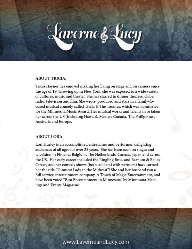 Biographys on Laverne and Lucy